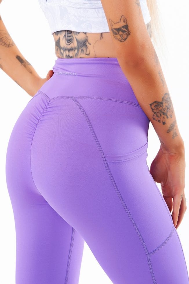 Phenomenal Gym Wear - High Waisted Scrunch Gym Legging - Purple 
